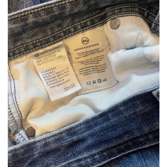 AG Jeans Men's 32x32 Everett Slim Straight Relaxed Fit Whiskered Denim Stretch - Picture 10 of 10